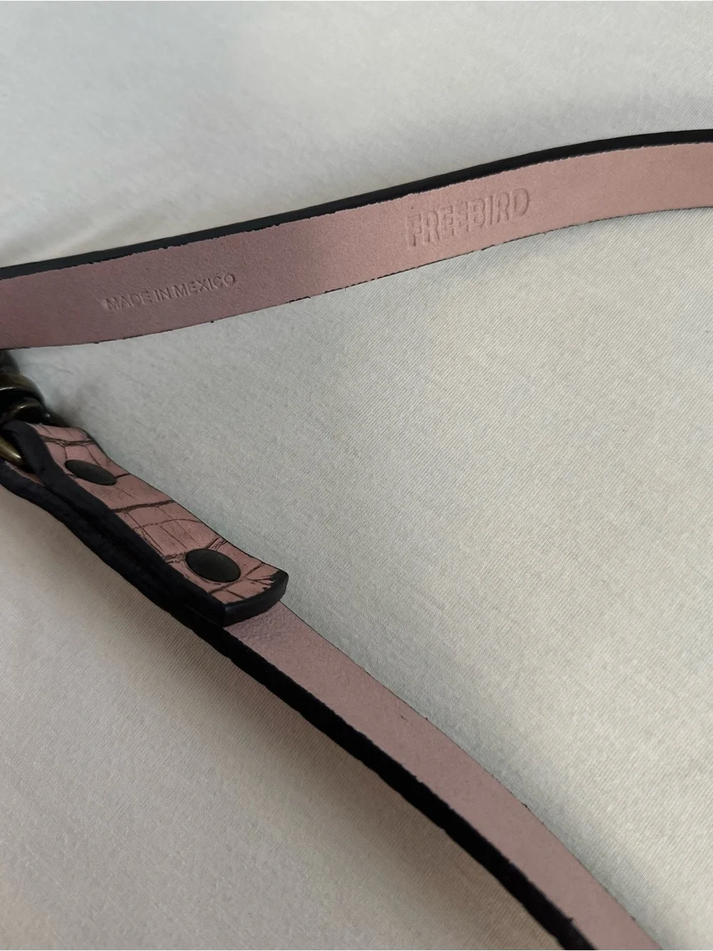 Freebird by Steven Pink Croc-Embossed Leather Dog Leash